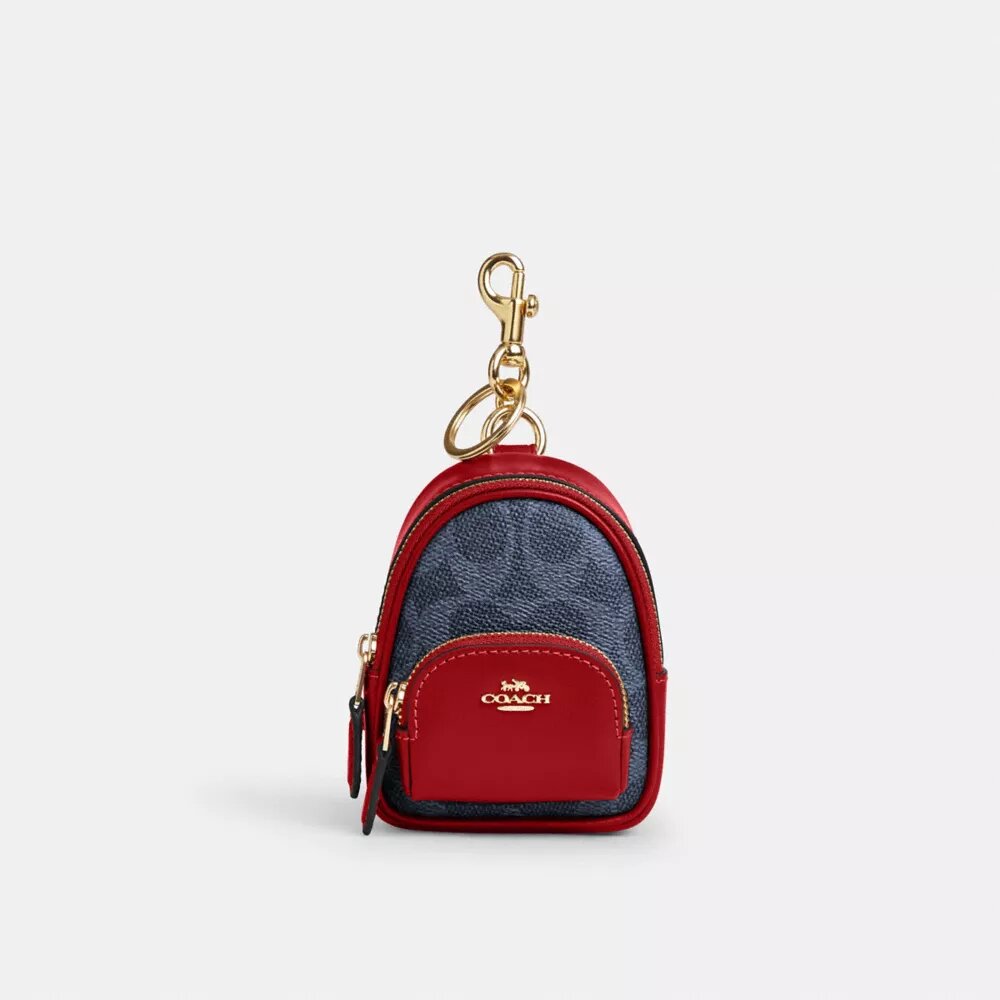 Ciondolo per zaino Mini Court in Signature Canvas