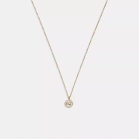 Collana con ciondolo a perla di cristallo con firma