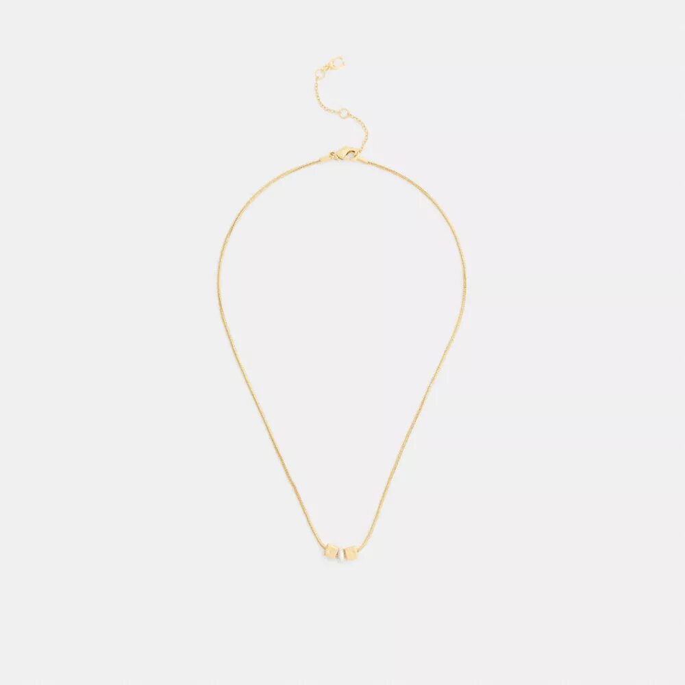 Collana con ciondolo a rondella a forma di perla cubica