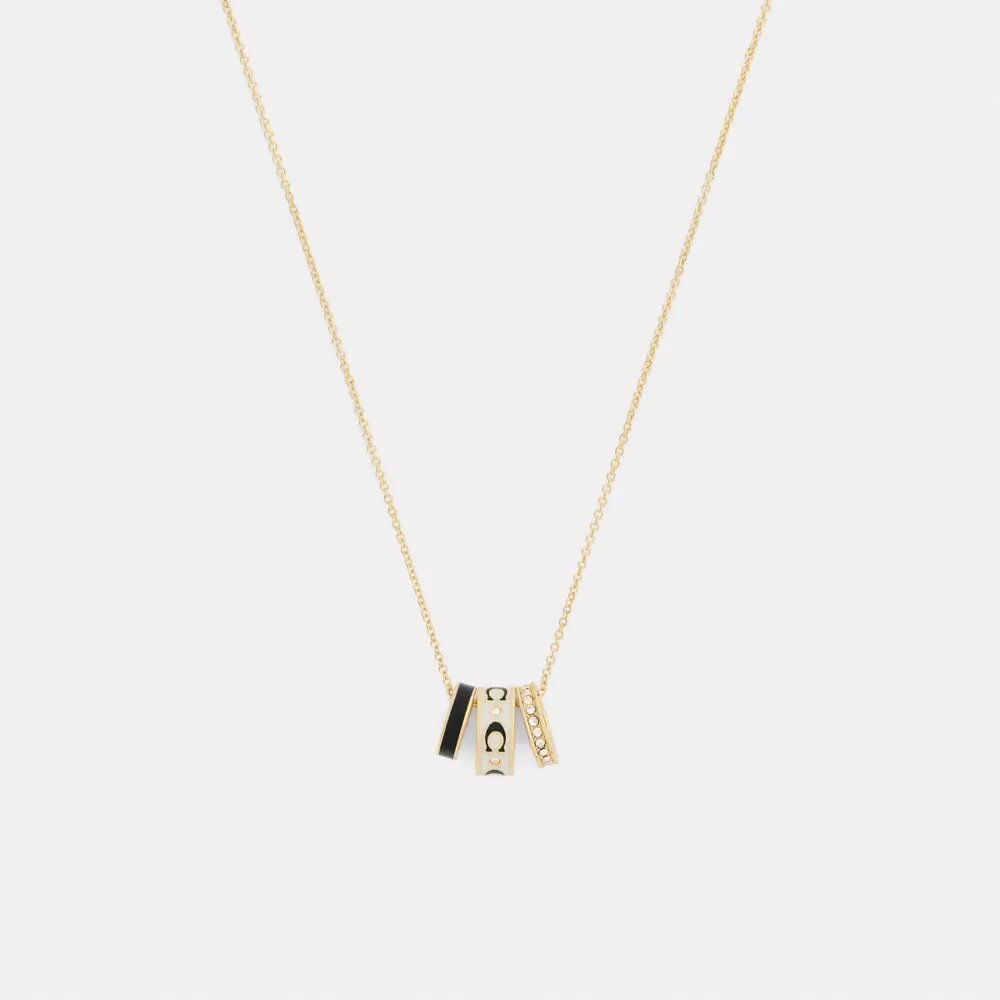 Collana con rondelle a C ripetute
