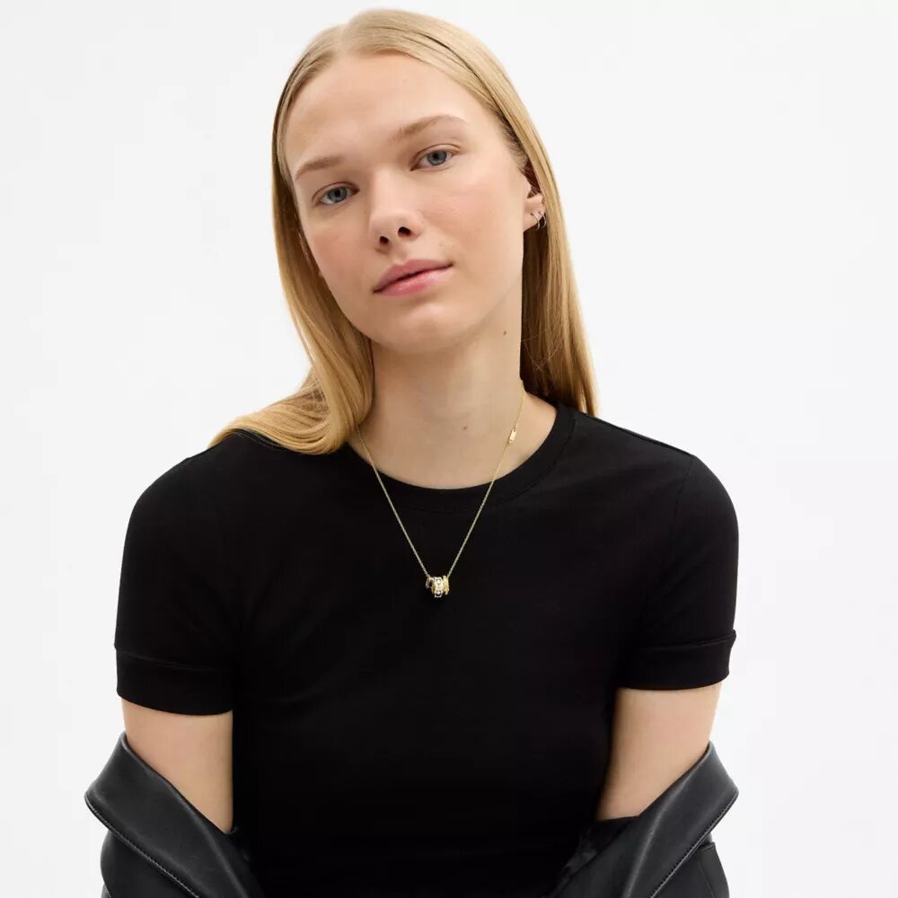 Collana con rondelle a C ripetute