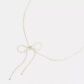 Collana girocollo con fiocco di perle