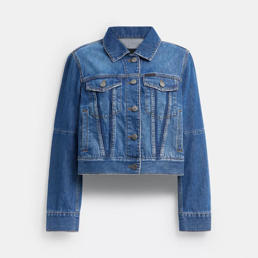 Giacca da lavoro in denim dal taglio ristretto