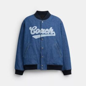 Giacca varsity in denim di cotone biologico