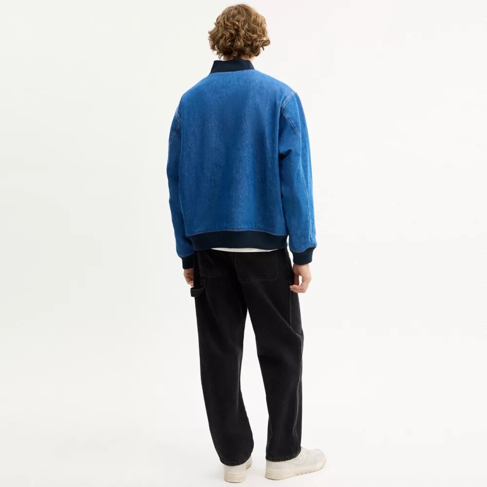 Giacca varsity in denim di cotone biologico