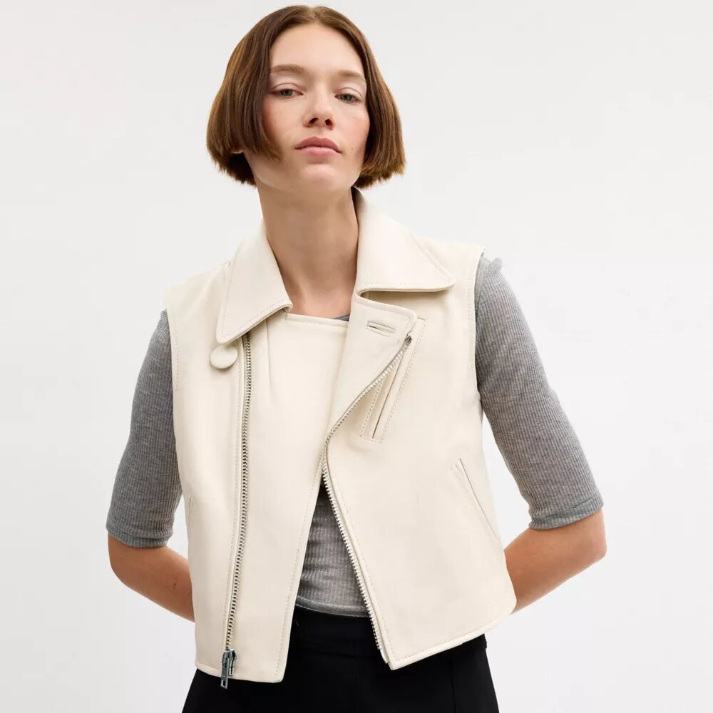 Gilet da moto in pelle