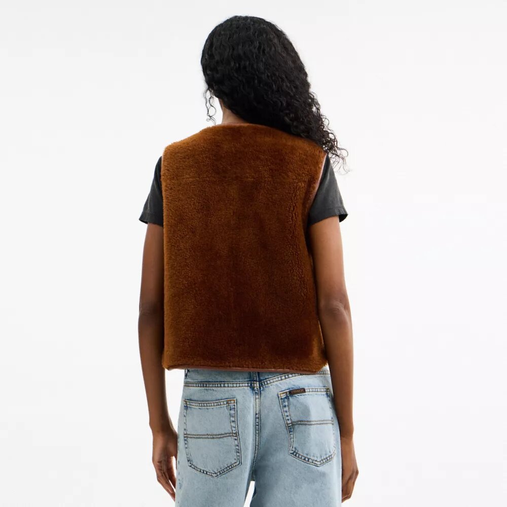 Gilet in shearling