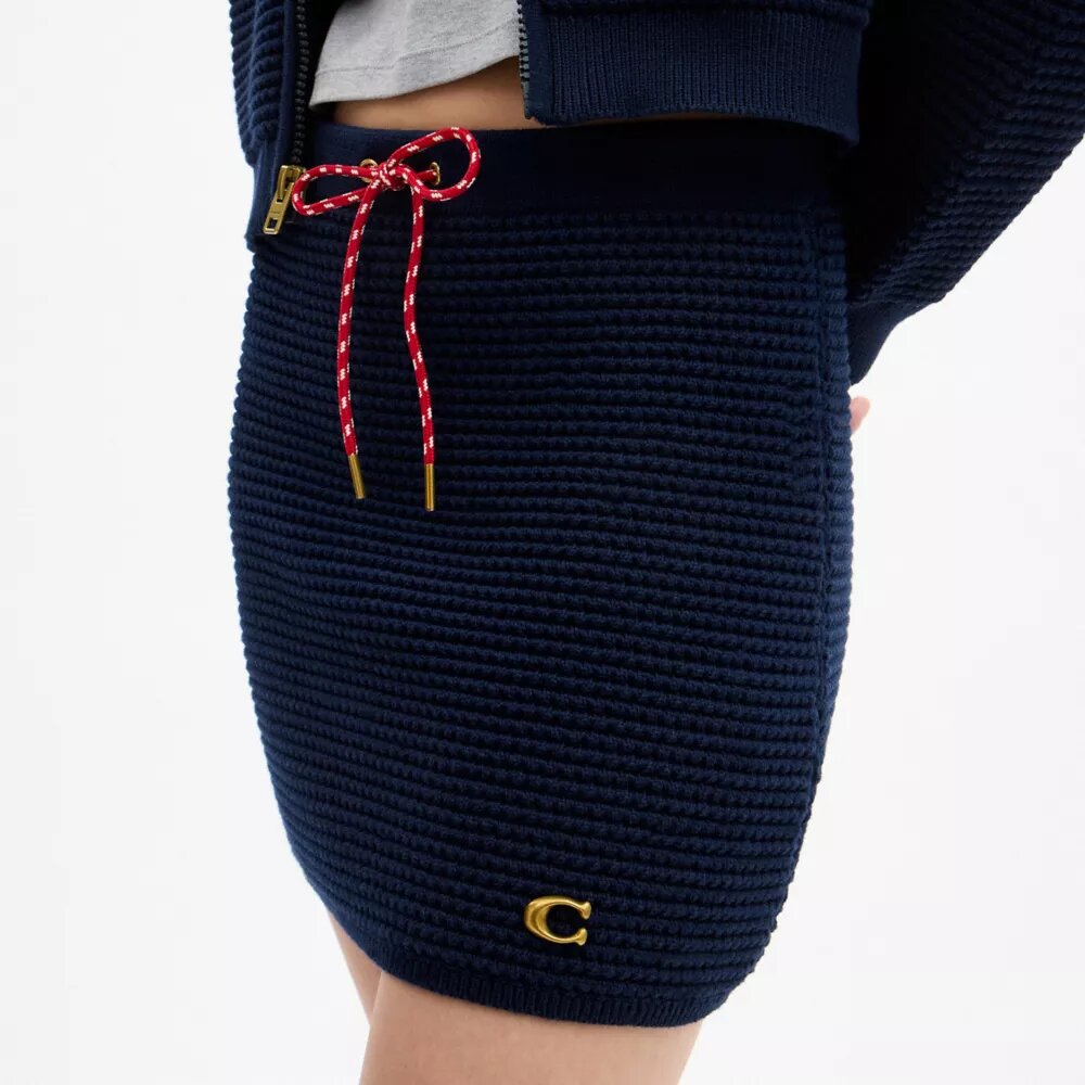 Gonna in maglia testurizzata