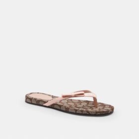 Infradito con fiocco in jacquard esclusivo
