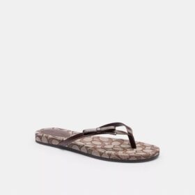 Infradito con fiocco in jacquard esclusivo