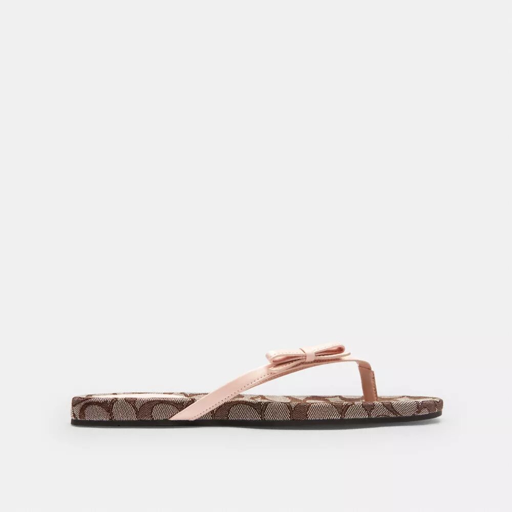 Infradito con fiocco in jacquard esclusivo