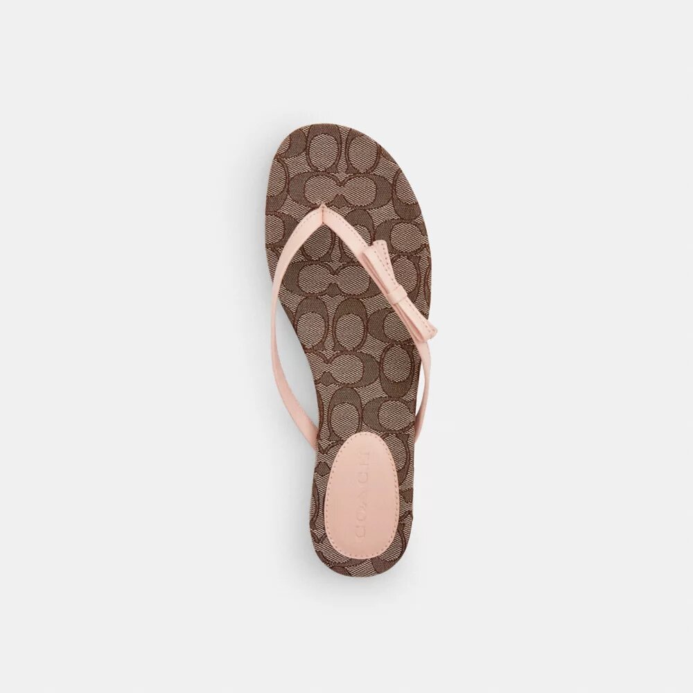 Infradito con fiocco in jacquard esclusivo