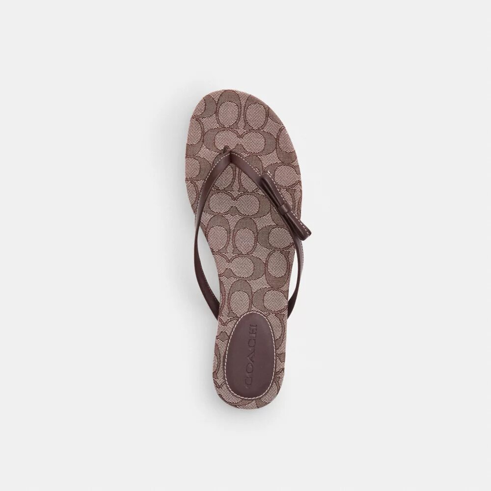 Infradito con fiocco in jacquard esclusivo