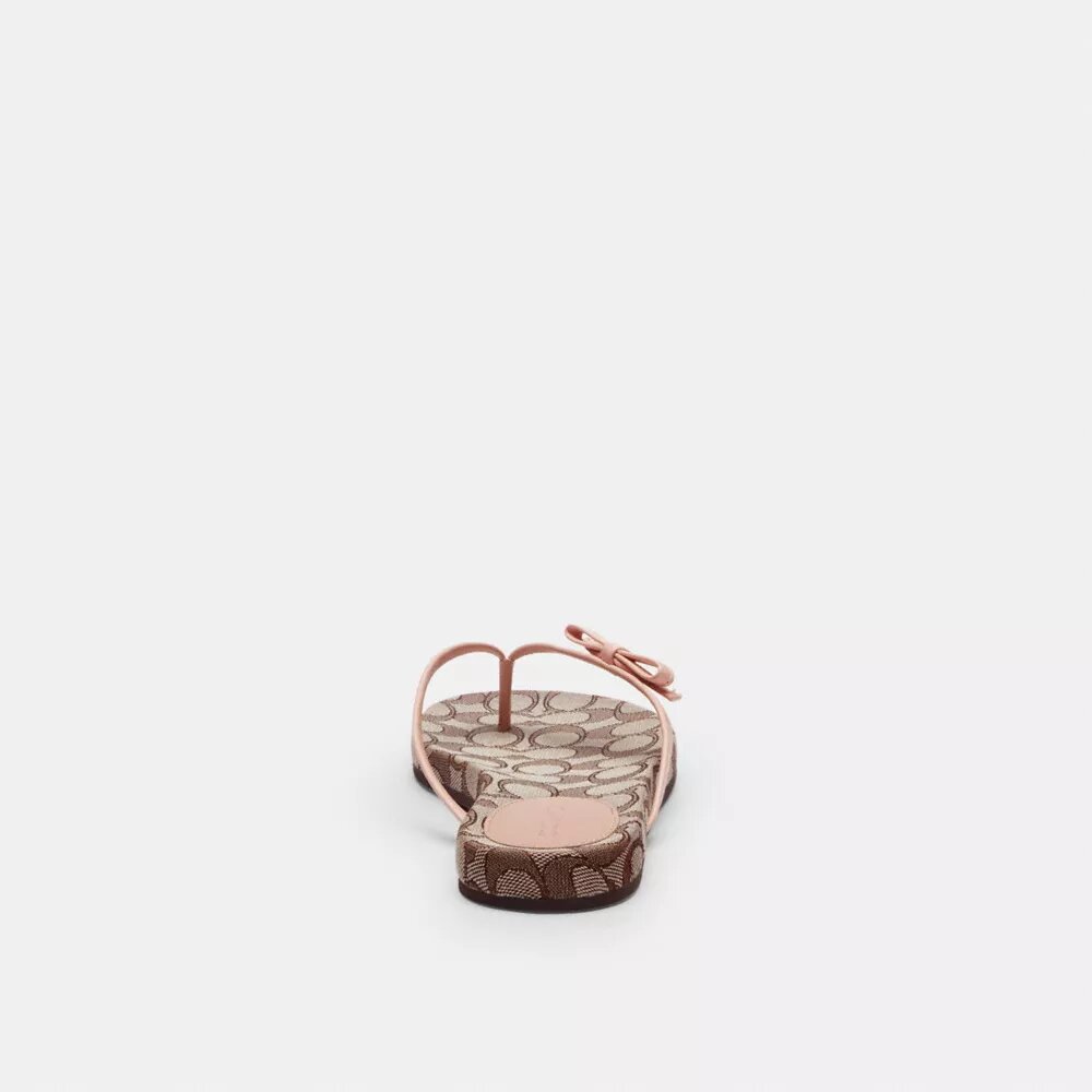 Infradito con fiocco in jacquard esclusivo