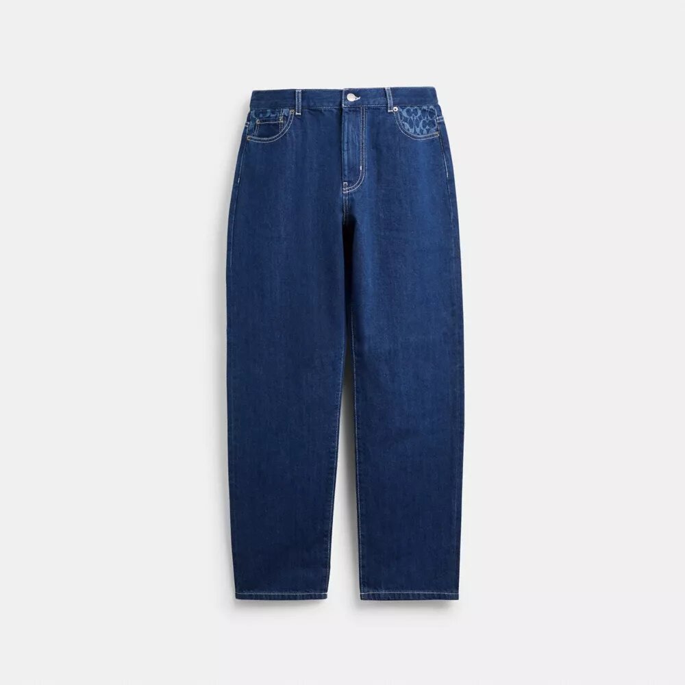 Jeans in denim dalla vestibilità dritta