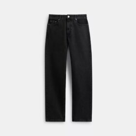 Jeans neri affusolati in cotone biologico