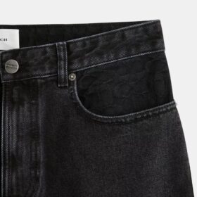 Jeans neri affusolati in cotone biologico