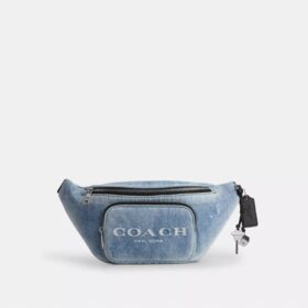 Marsupio Travis 35 in denim consumato con ciondoli