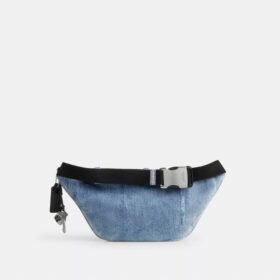 Marsupio Travis 35 in denim consumato con ciondoli