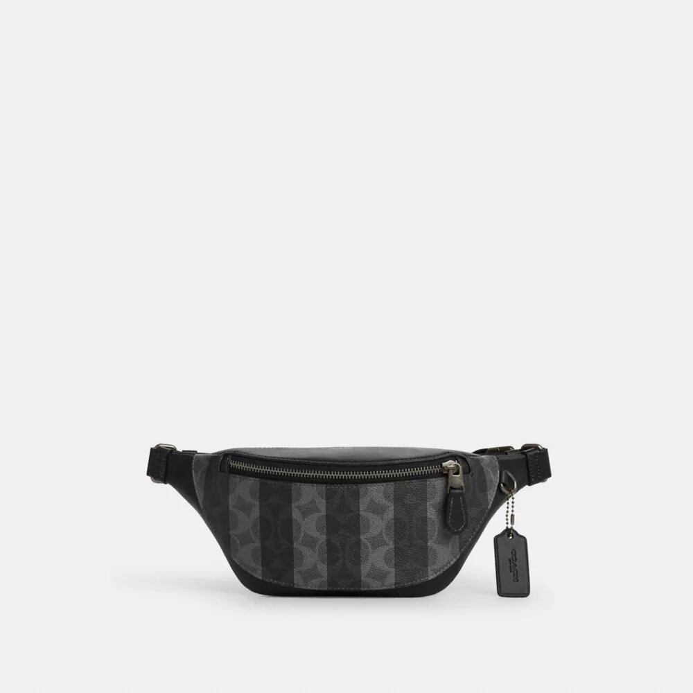 Marsupio Warren Mini in Signature Canvas a righe