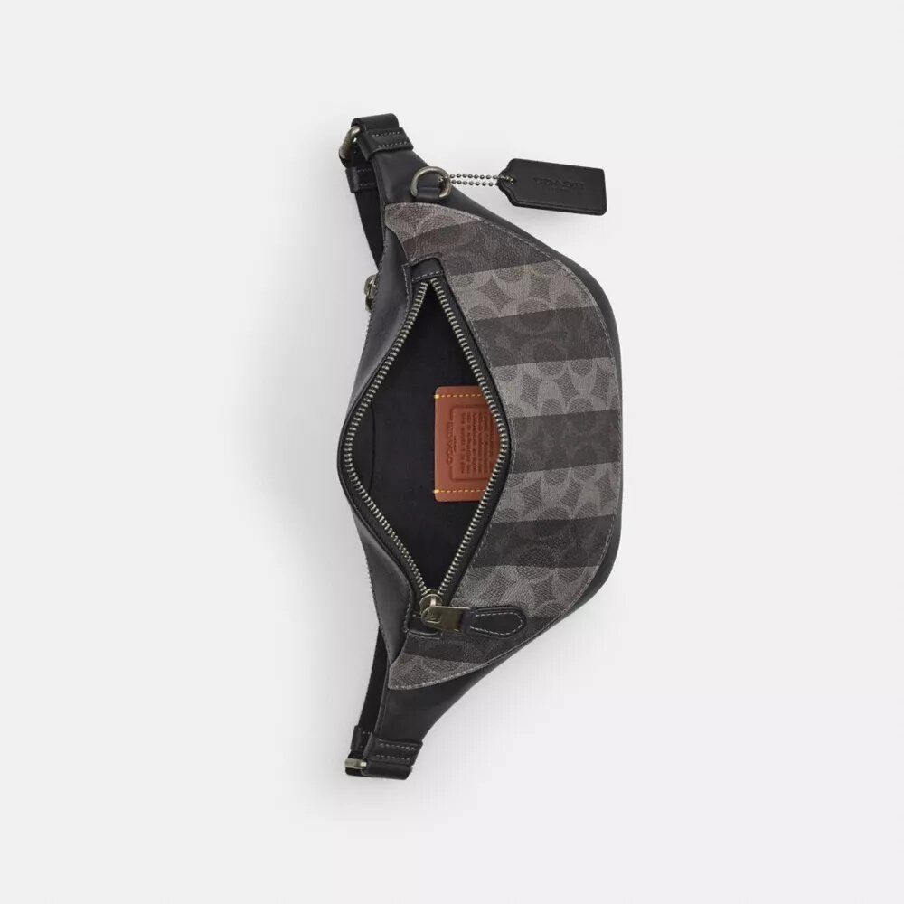 Marsupio Warren Mini in Signature Canvas a righe