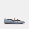 Mary Jane a doppia fibbia in denim "Loved"