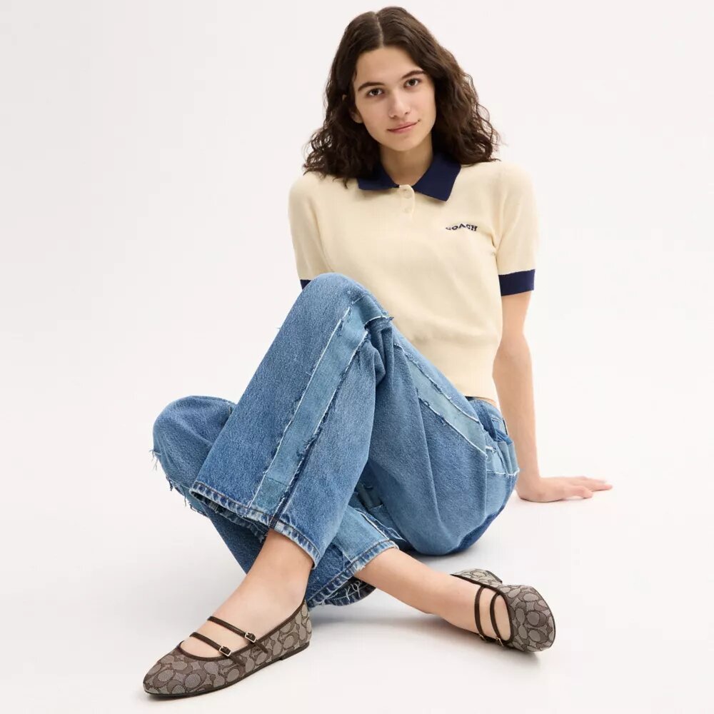 Mary Jane con doppia fibbia in jacquard esclusivo