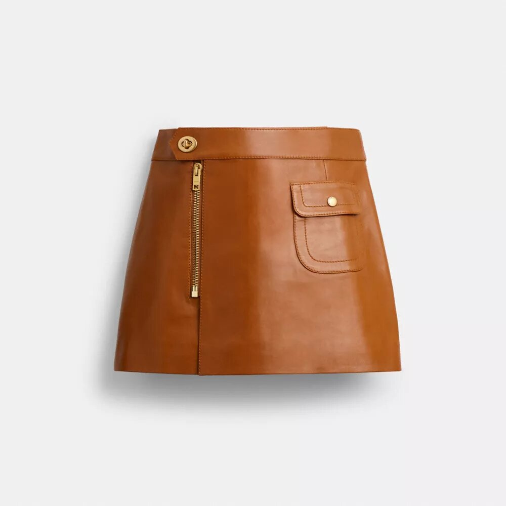Mini gonna in pelle Heritage