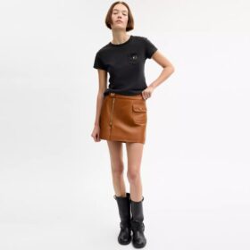 Mini gonna in pelle Heritage