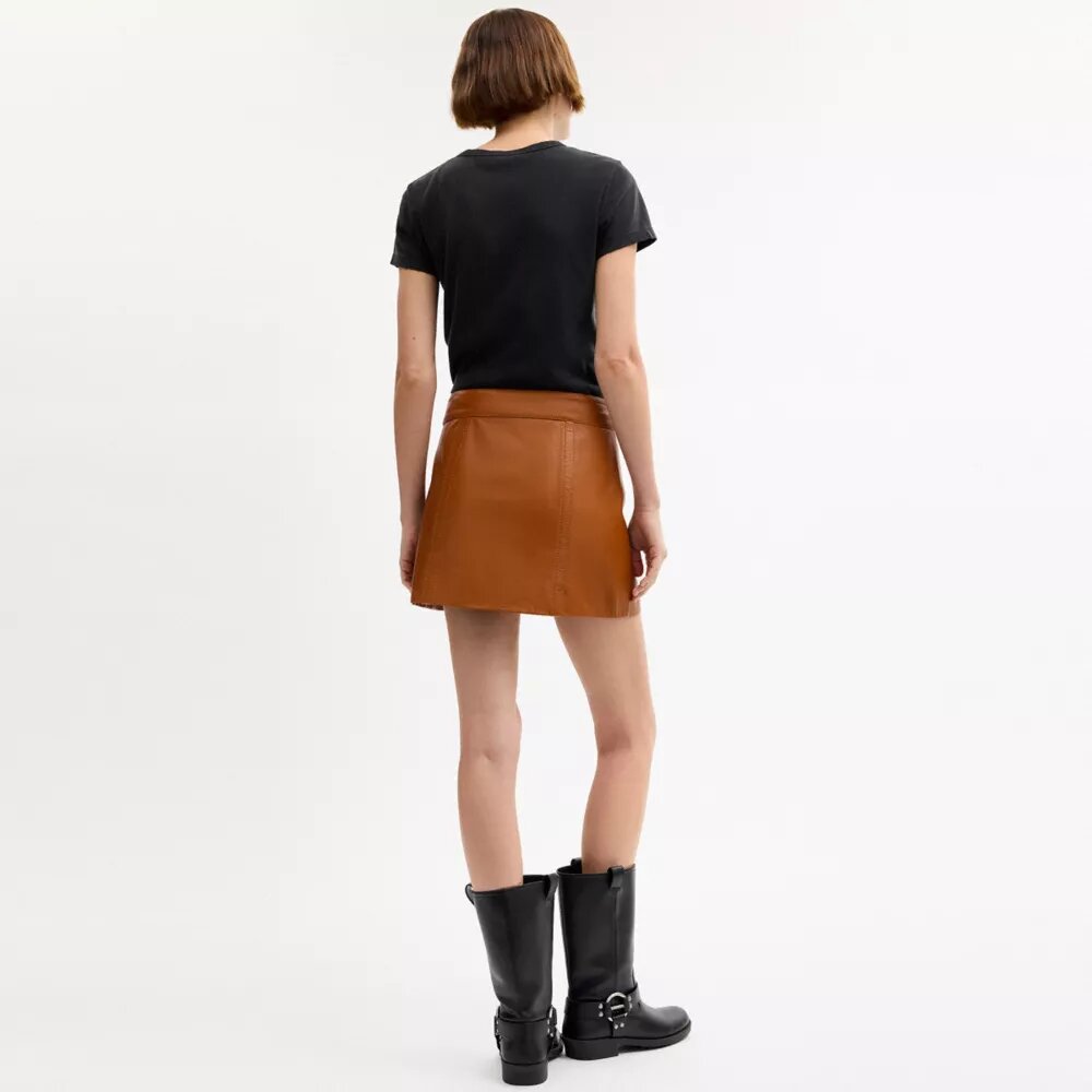 Mini gonna in pelle Heritage