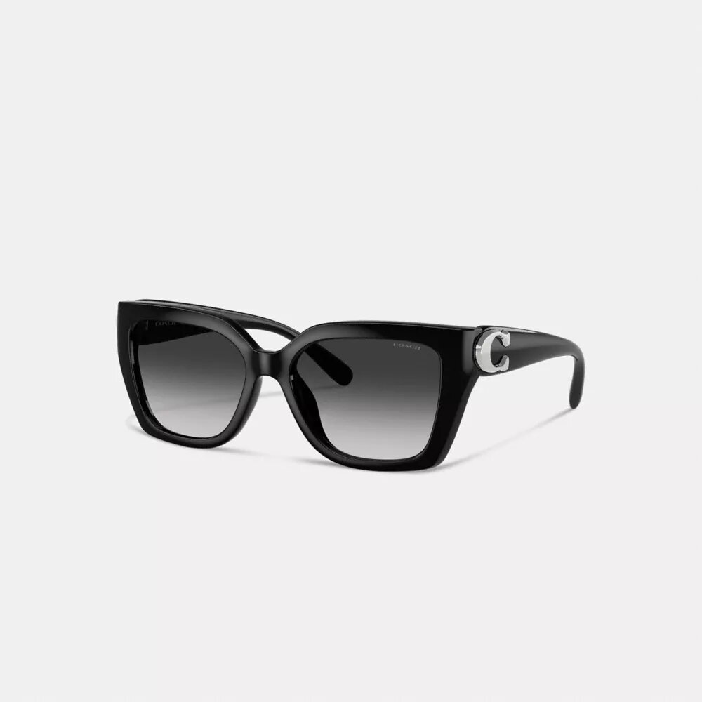 Occhiali da sole cat-eye quadrati "C" Maxi Sculpted a montatura intera