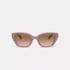 Occhiali da sole cat-eye quadrati con dettagli in C
