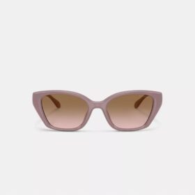 Occhiali da sole cat-eye quadrati con dettagli in C