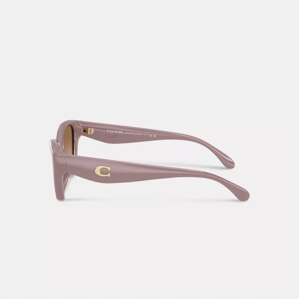 Occhiali da sole cat-eye quadrati con dettagli in C