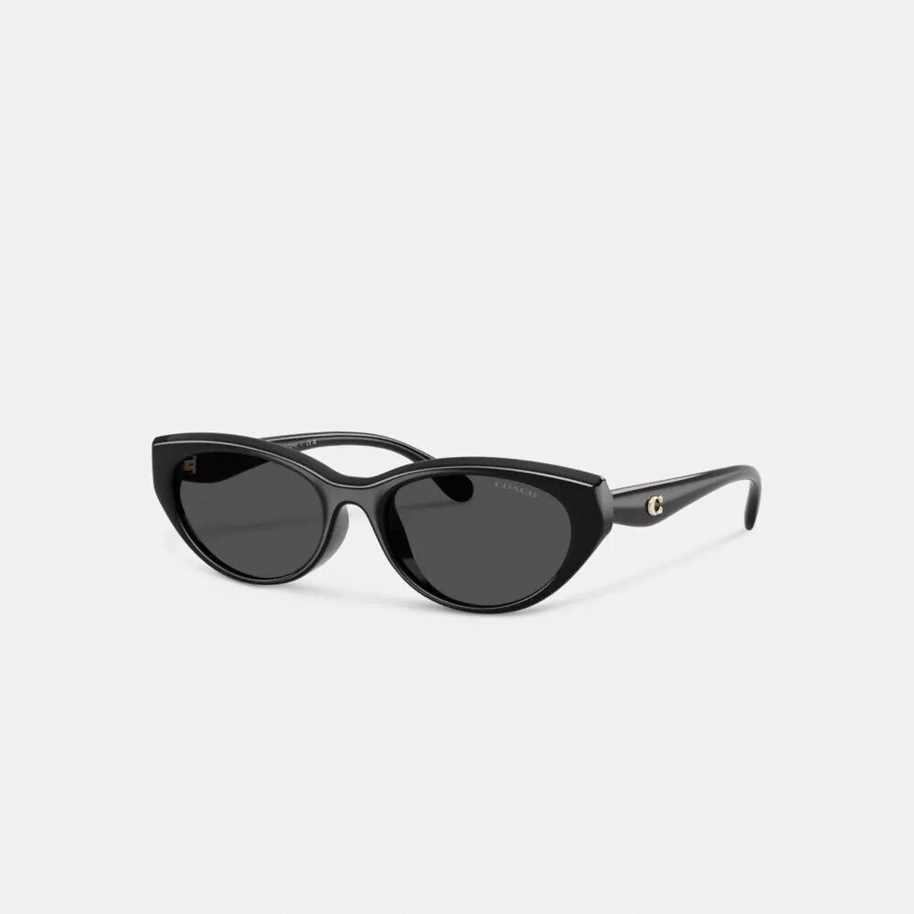 Occhiali da sole ovali Cat Eye con dettagli in C