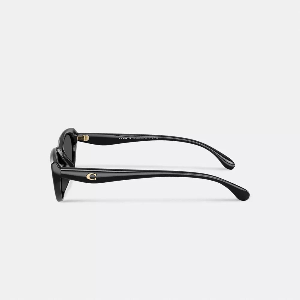 Occhiali da sole ovali Cat Eye con dettagli in C