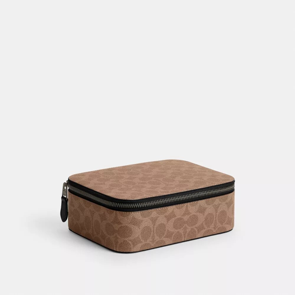 Organizer per dispositivi tecnologici in Signature Canvas con effetto color block