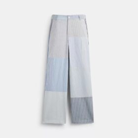 Pantaloni a righe patchwork
