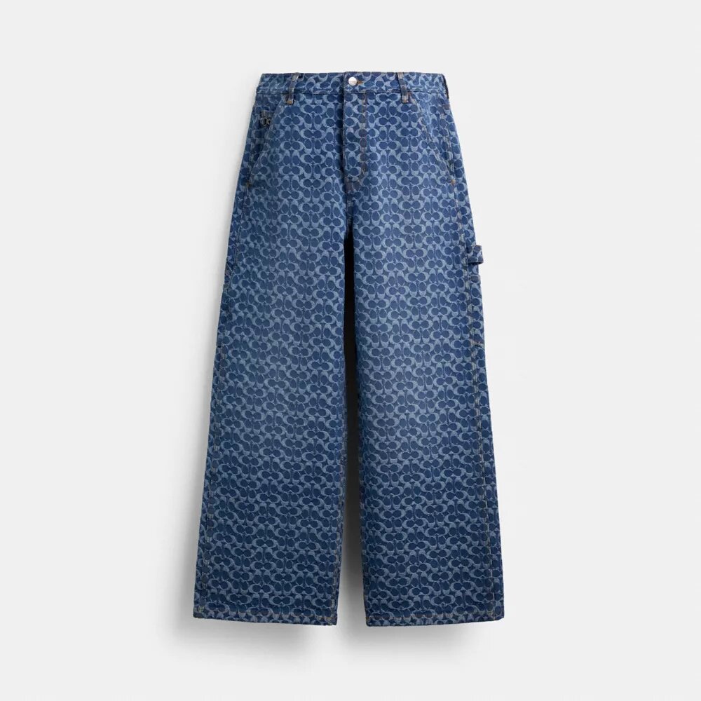Pantaloni da carpentiere in denim esclusivo in cotone biologico