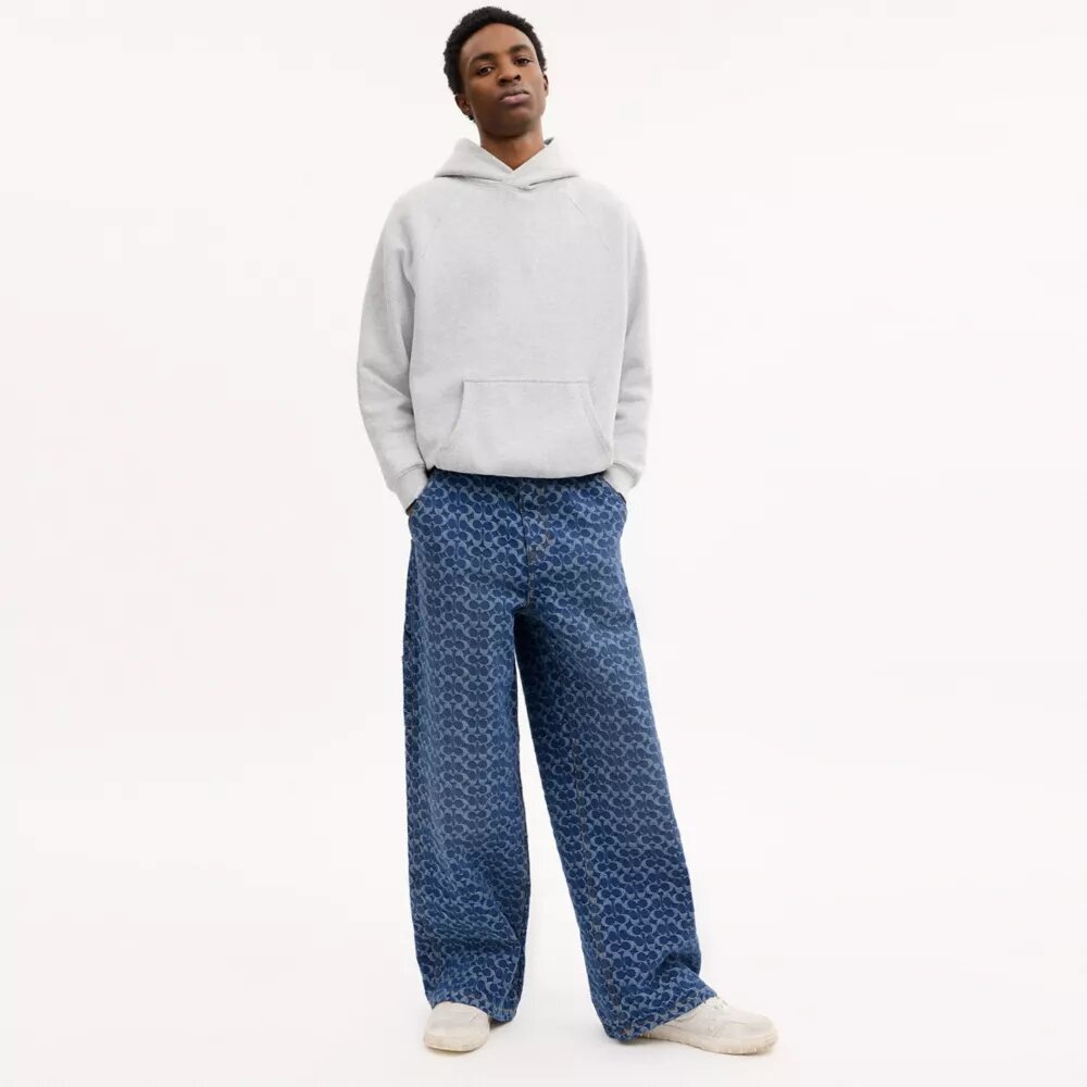 Pantaloni da carpentiere in denim esclusivo in cotone biologico