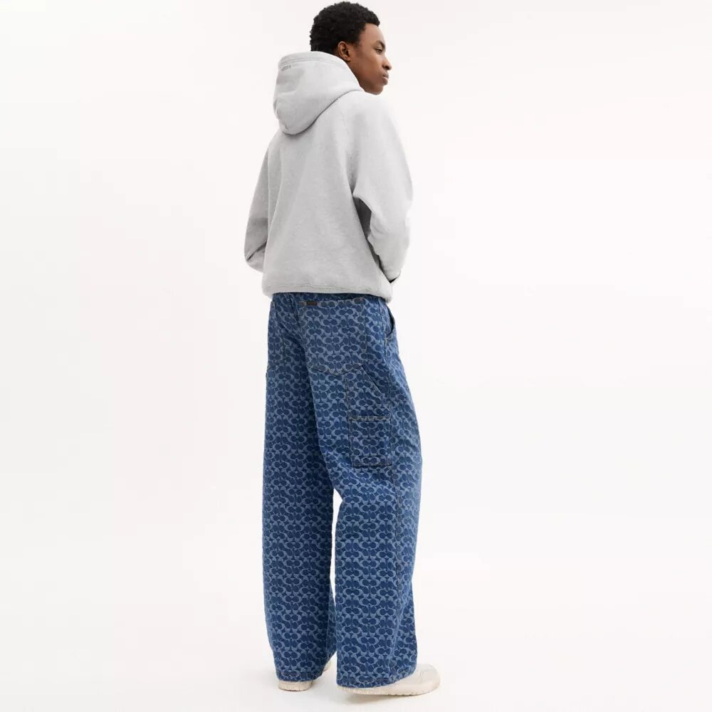 Pantaloni da carpentiere in denim esclusivo in cotone biologico