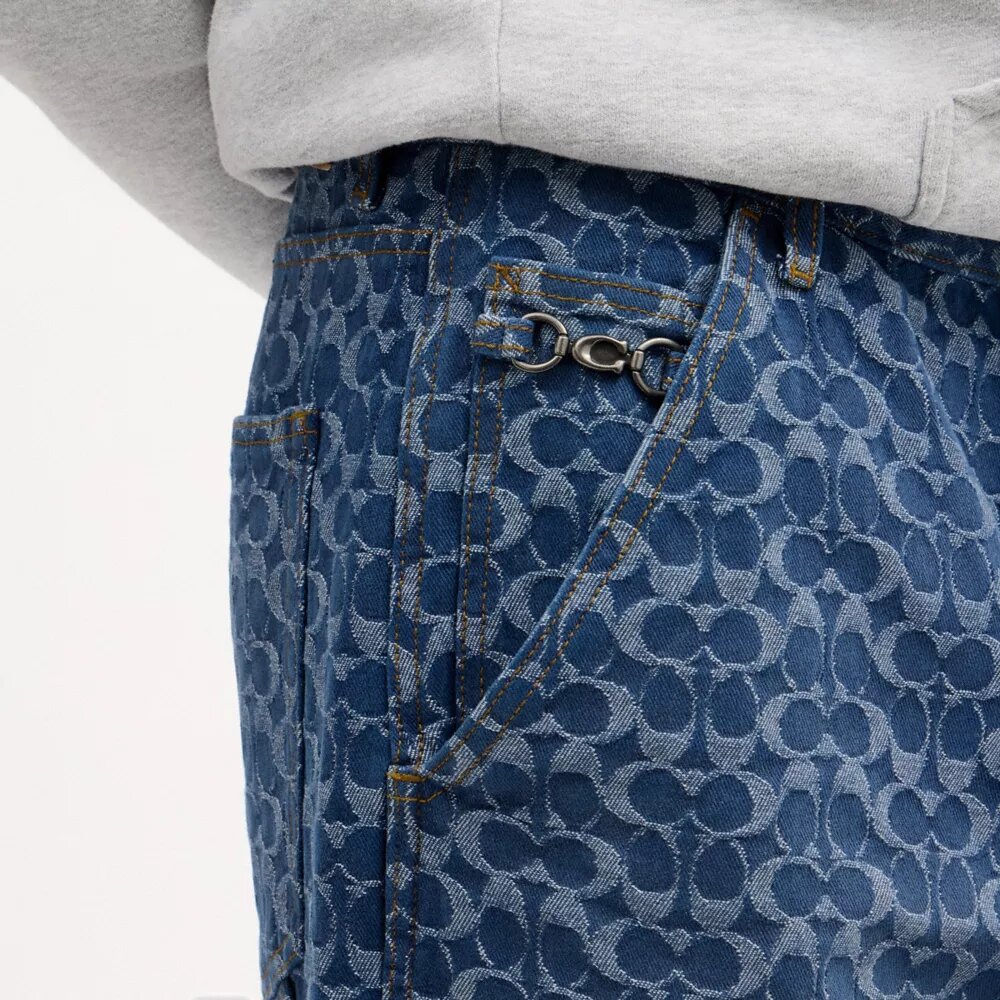 Pantaloni da carpentiere in denim esclusivo in cotone biologico