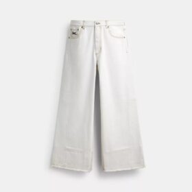 Pantaloni in denim larghi in cotone biologico