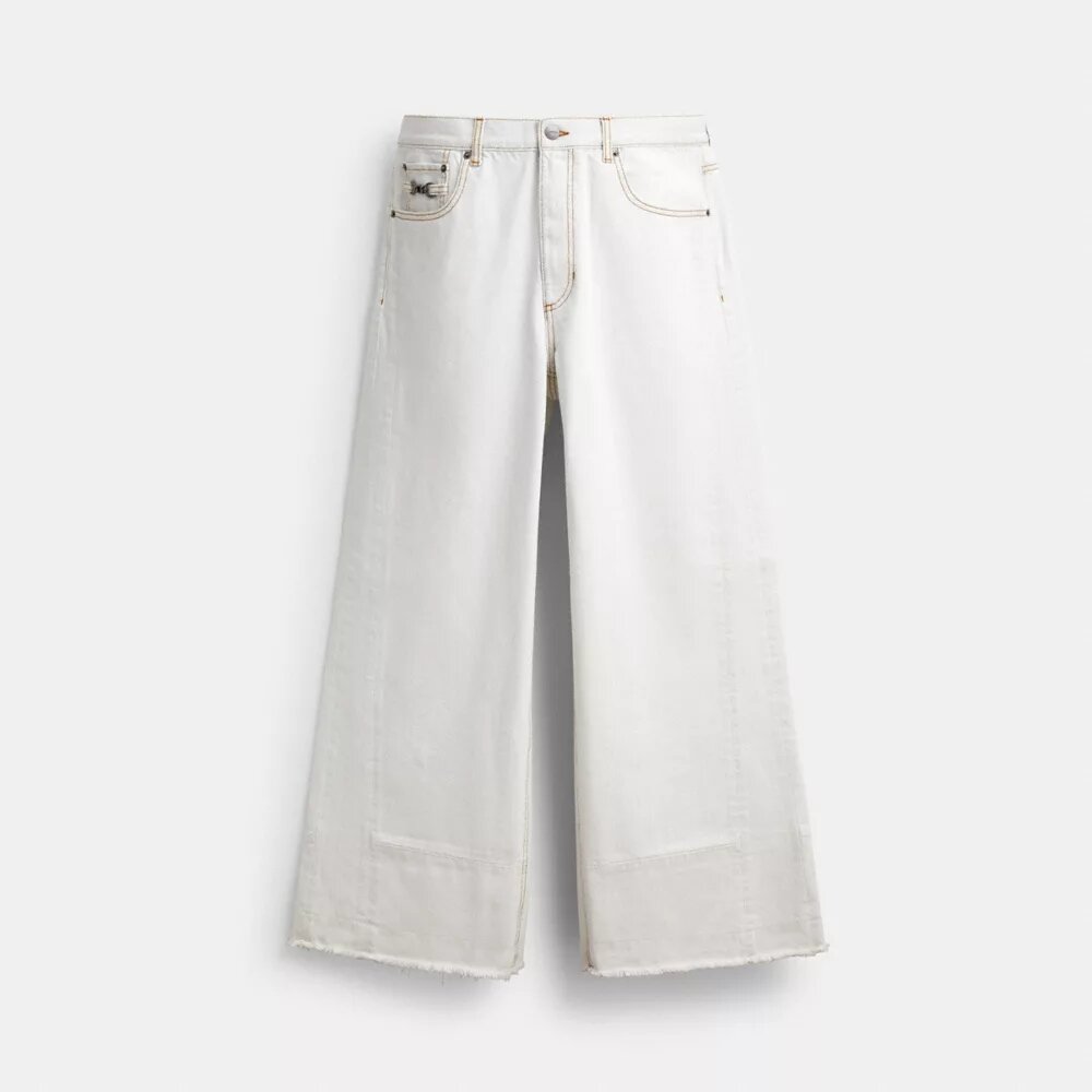 Pantaloni in denim larghi in cotone biologico