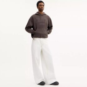 Pantaloni in denim larghi in cotone biologico