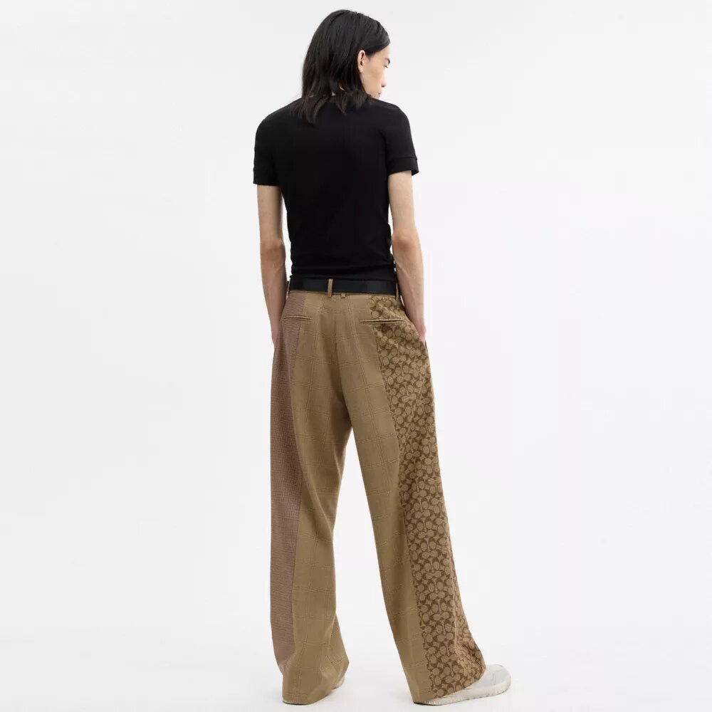 Pantaloni Mashup in filato tinto in massa
