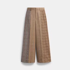 Pantaloni sartoriali a quadri combinati