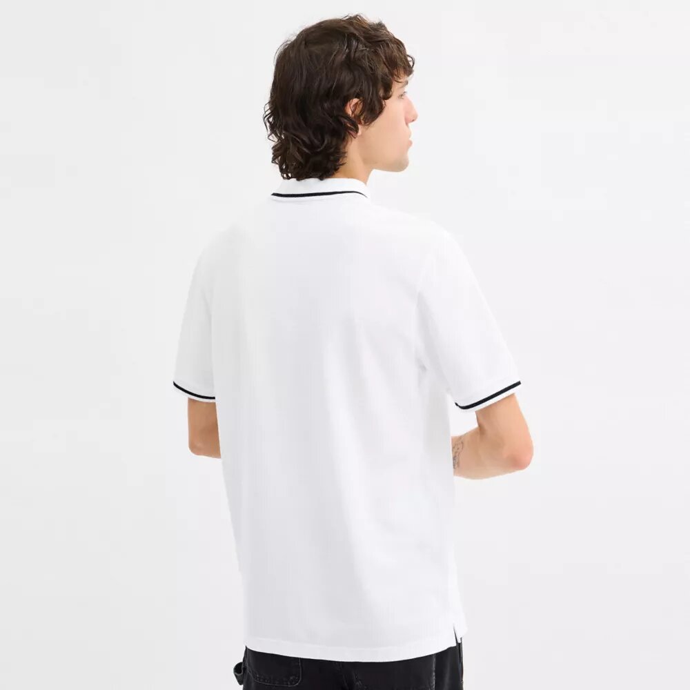 Polo con rifiniture esclusive in cotone biologico