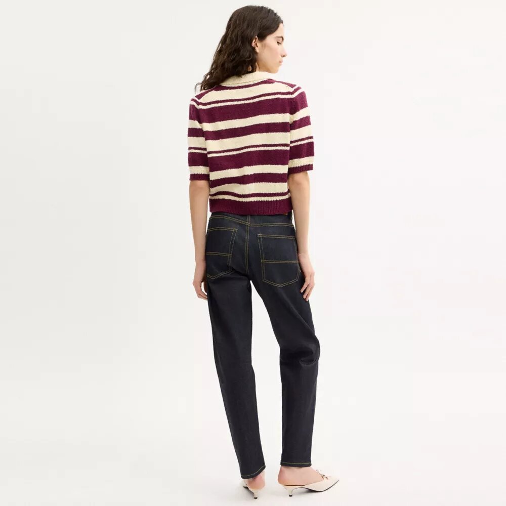 Polo in maglia a righe