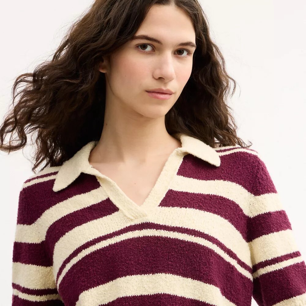 Polo in maglia a righe
